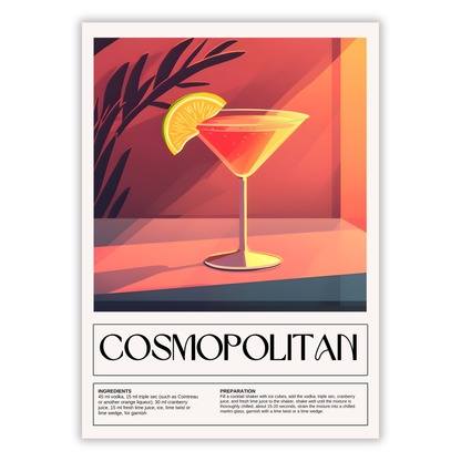 Cosmopolitan Cocktail Wall Art Canvas Print