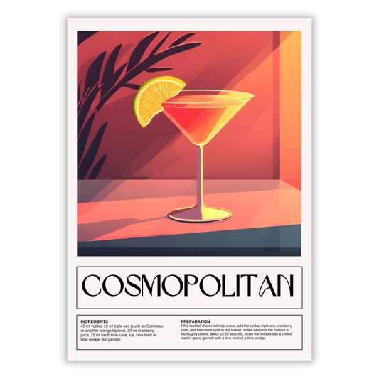 Cosmopolitan Cocktail Wall Art Canvas Print