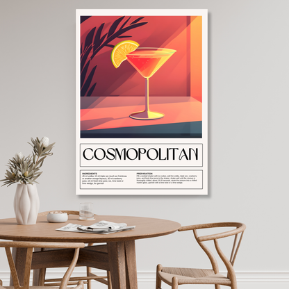 Cosmopolitan Cocktail Wall Art Canvas Print