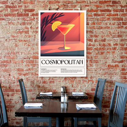 Cosmopolitan Cocktail Wall Art Canvas Print