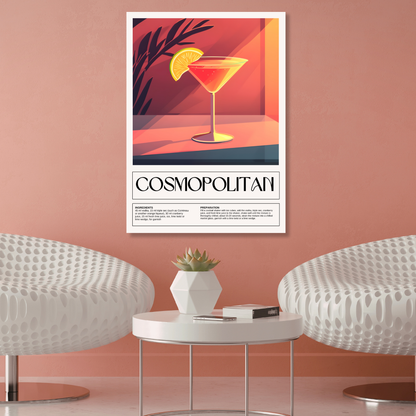 Cosmopolitan Cocktail Wall Art Canvas Print
