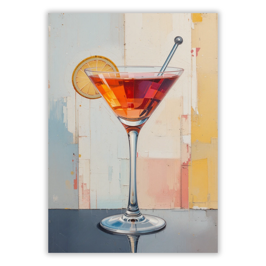Cosmopolitan Retro Vintage Wall Art Canvas Print