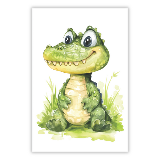 Crawford Crocodile Canvas Wall Art Print