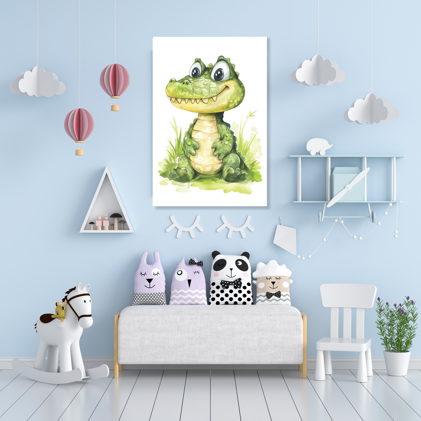 Crawford Crocodile Canvas Wall Art Print
