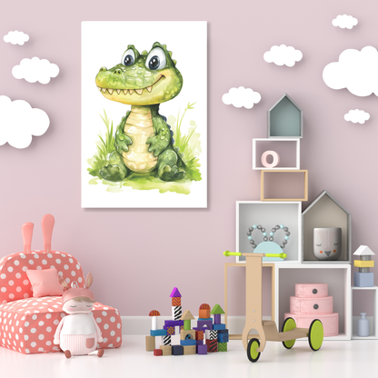 Crawford Crocodile Canvas Wall Art Print