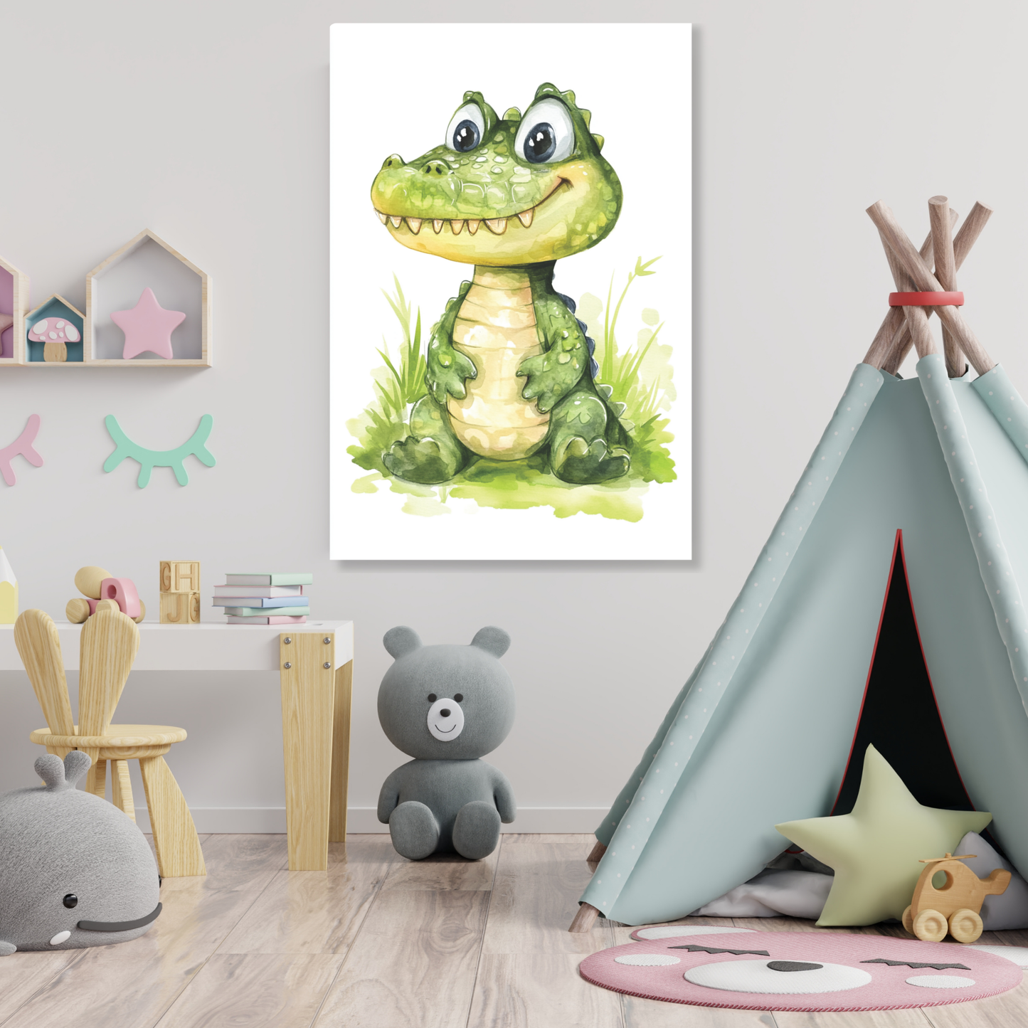 Crawford Crocodile Canvas Wall Art Print