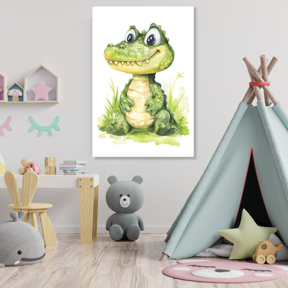 Crawford Crocodile Canvas Wall Art Print