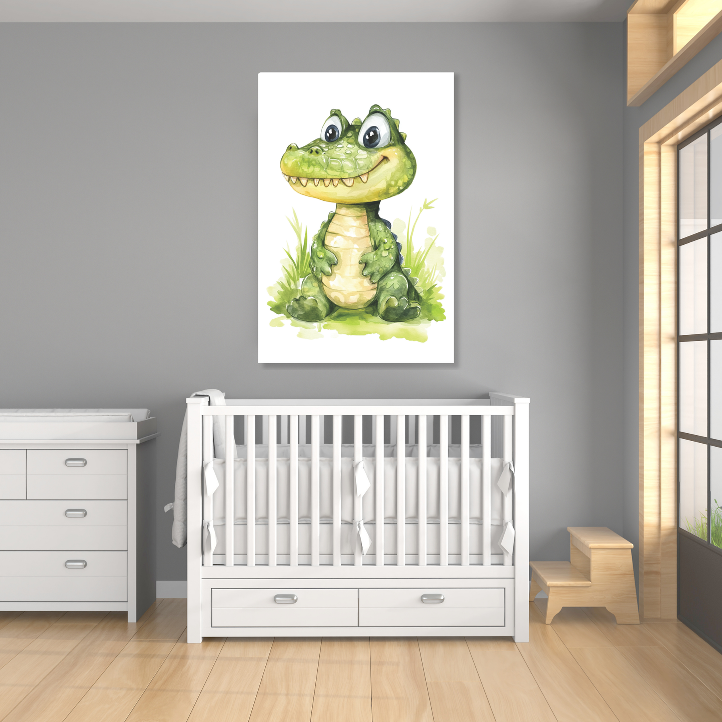 Crawford Crocodile Canvas Wall Art Print