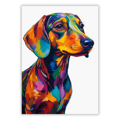 Dachshund Dog Wall Art Canvas Print