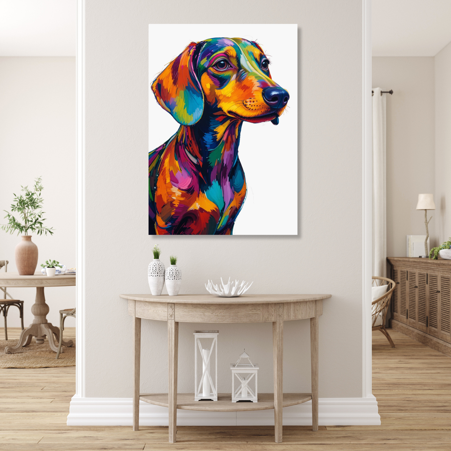 Dachshund Dog Wall Art Canvas Print
