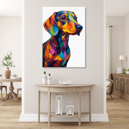 Dachshund Dog Wall Art Canvas Print