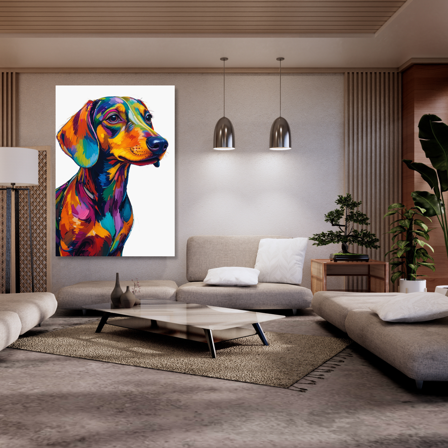 Dachshund Dog Wall Art Canvas Print