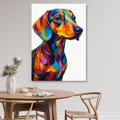 Dachshund Dog Wall Art Canvas Print