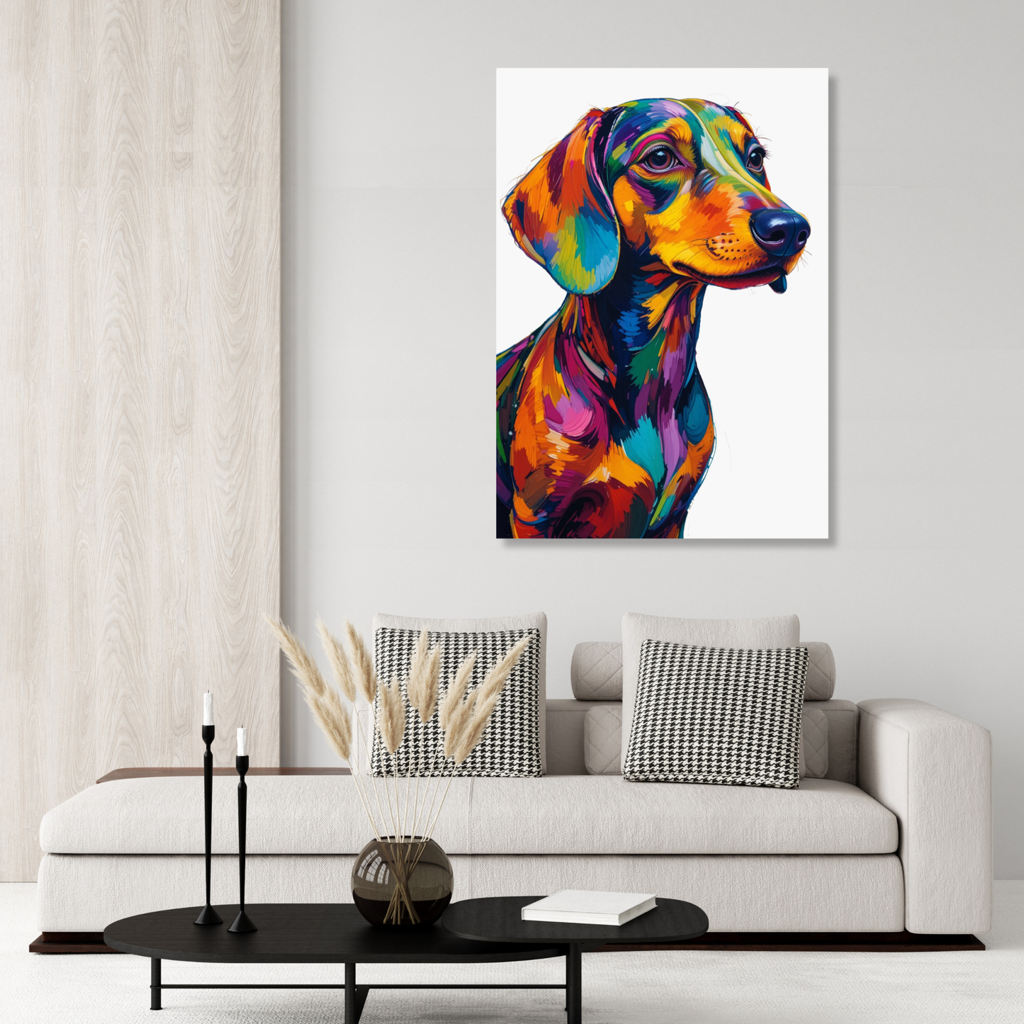 Dachshund Dog Wall Art Canvas Print