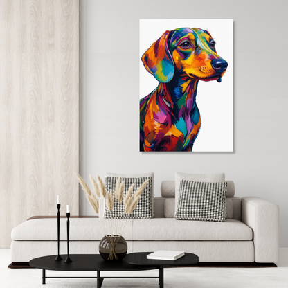Dachshund Dog Wall Art Canvas Print