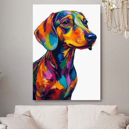 Dachshund Dog Wall Art Canvas Print