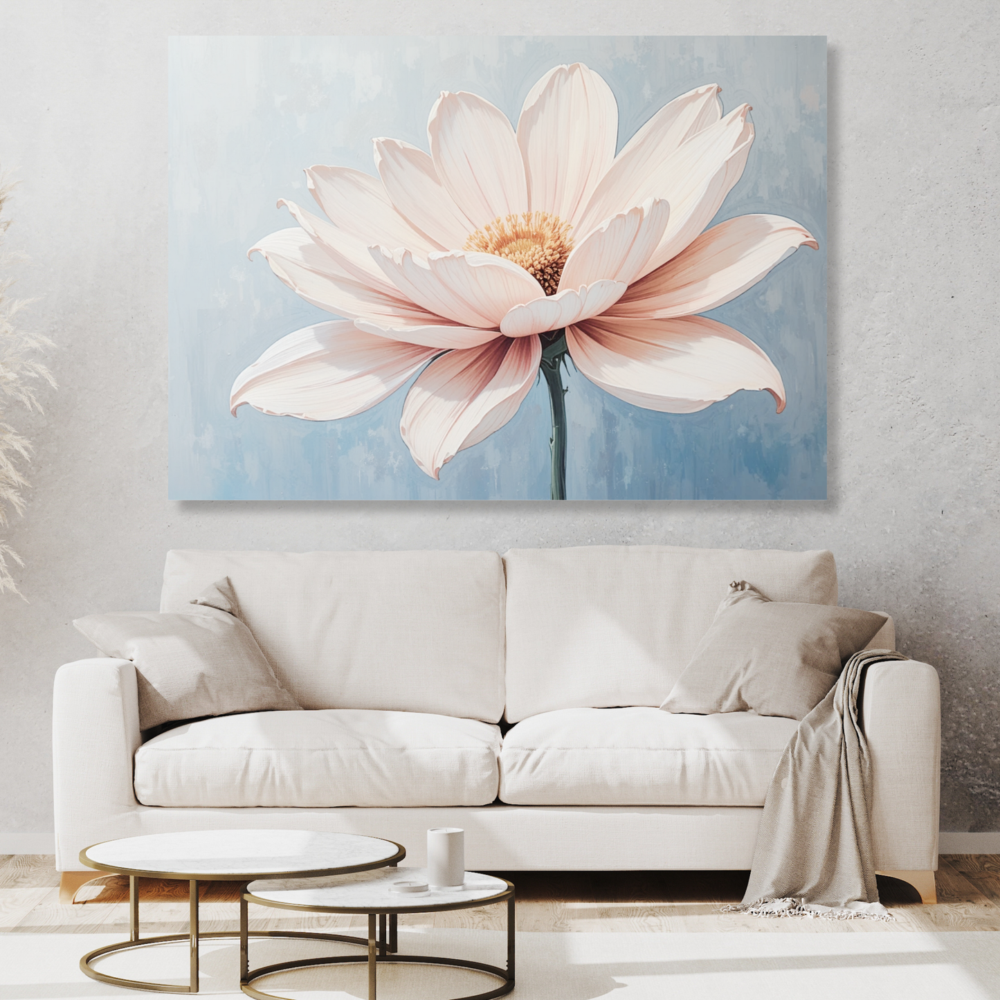Dainty Petals Floral Wall Art Canvas Print