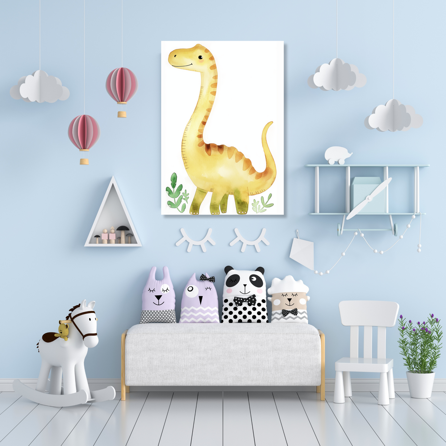 Daphne Dinosaur Canvas Wall Art Print