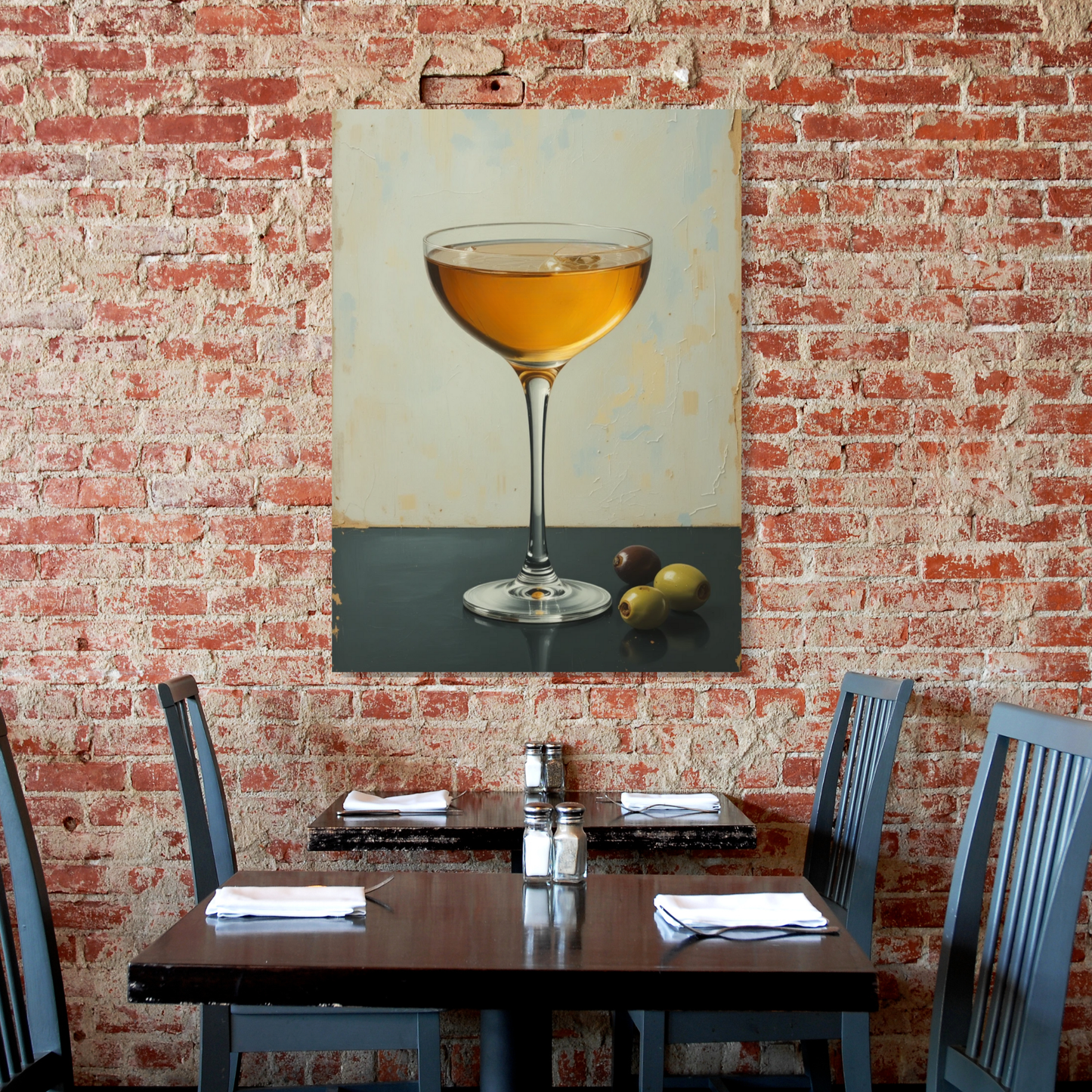 Dessert Wine Retro Vintage Wall Art Canvas Print