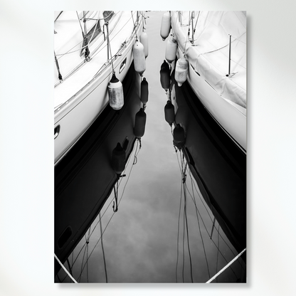 Docked Boats Wall Art Canvas Print