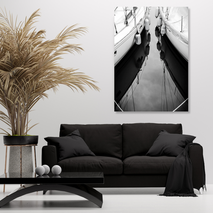 Docked Boats Wall Art Canvas Print