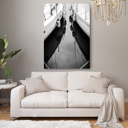 Docked Boats Wall Art Canvas Print
