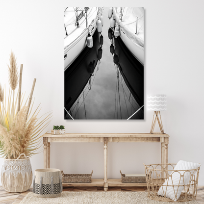Docked Boats Wall Art Canvas Print
