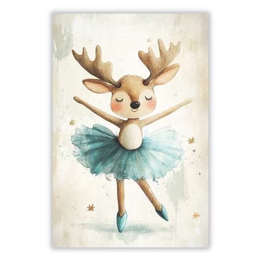 Dolores Deer Ballerina Canvas Wall Art Print