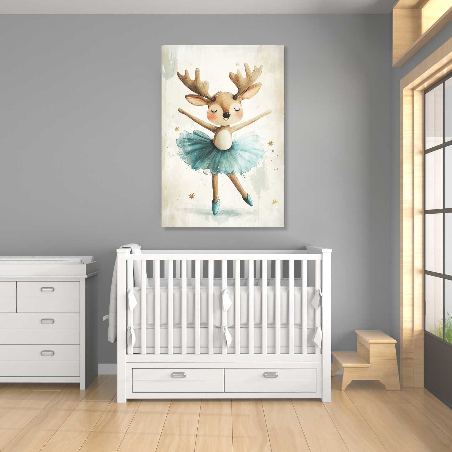 Dolores Deer Ballerina Canvas Wall Art Print