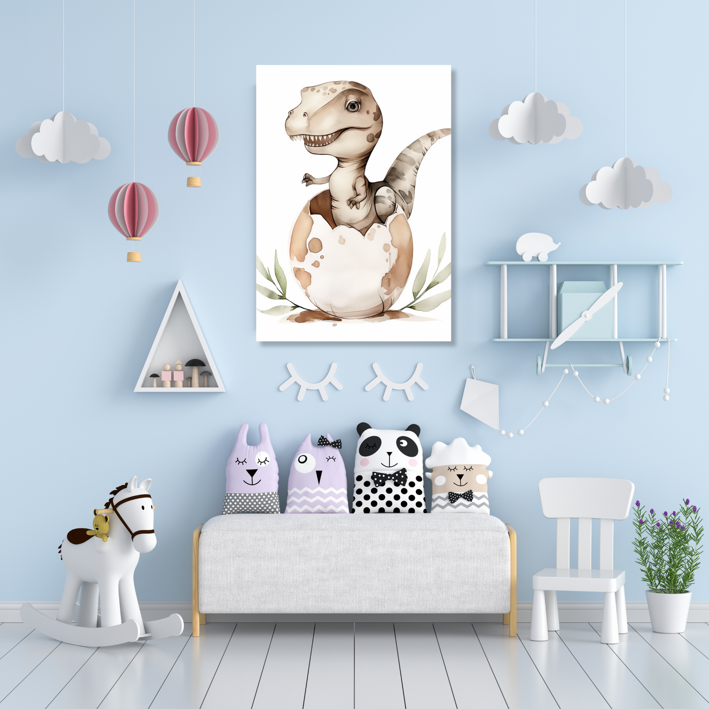Draco The Dinosaur Canvas Wall Art Print