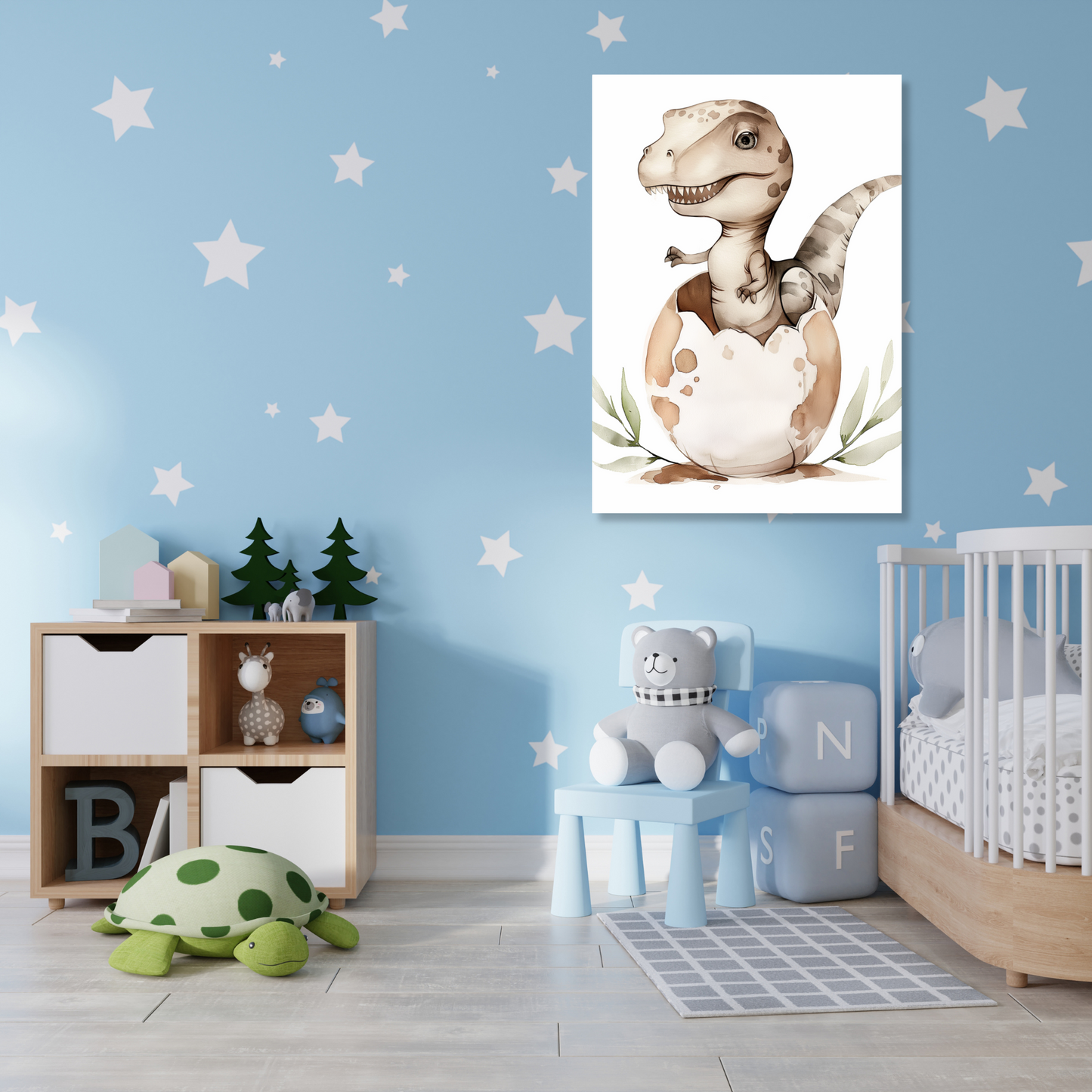 Draco The Dinosaur Canvas Wall Art Print
