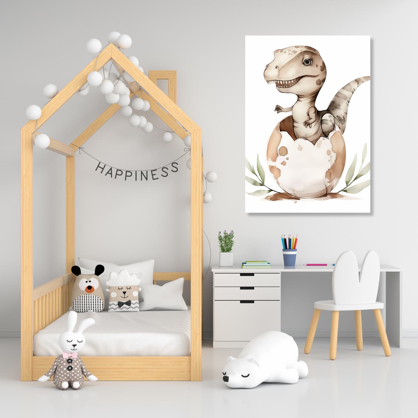 Draco The Dinosaur Canvas Wall Art Print