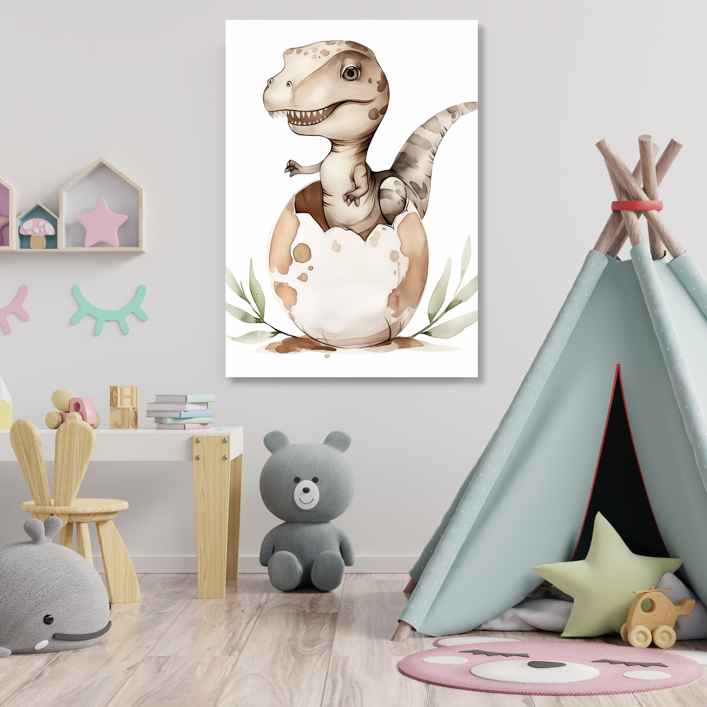 Draco The Dinosaur Canvas Wall Art Print