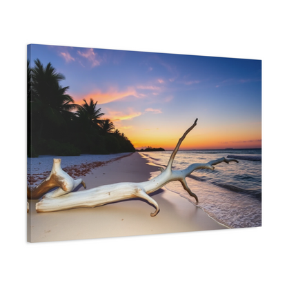 Driftwood At Dusk Wall Art Canvas Print
