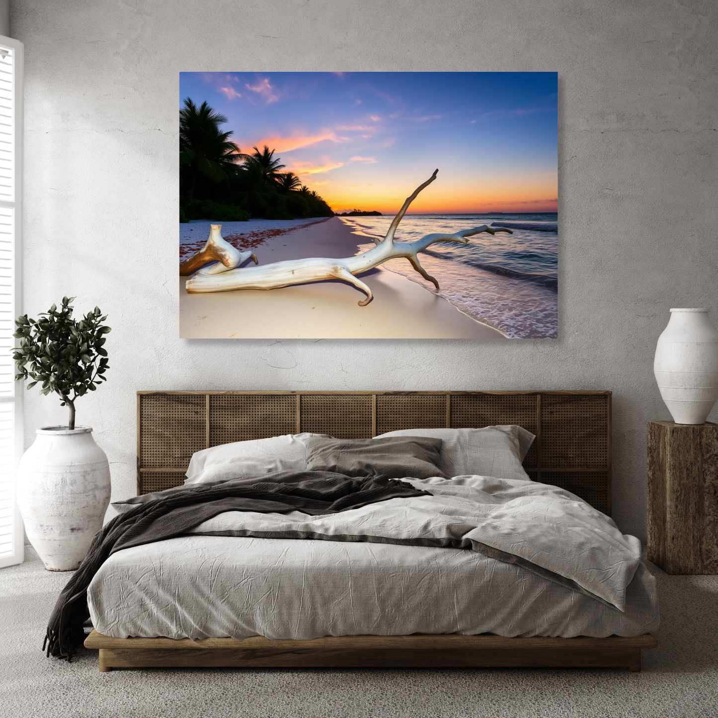 Driftwood At Dusk Wall Art Canvas Print