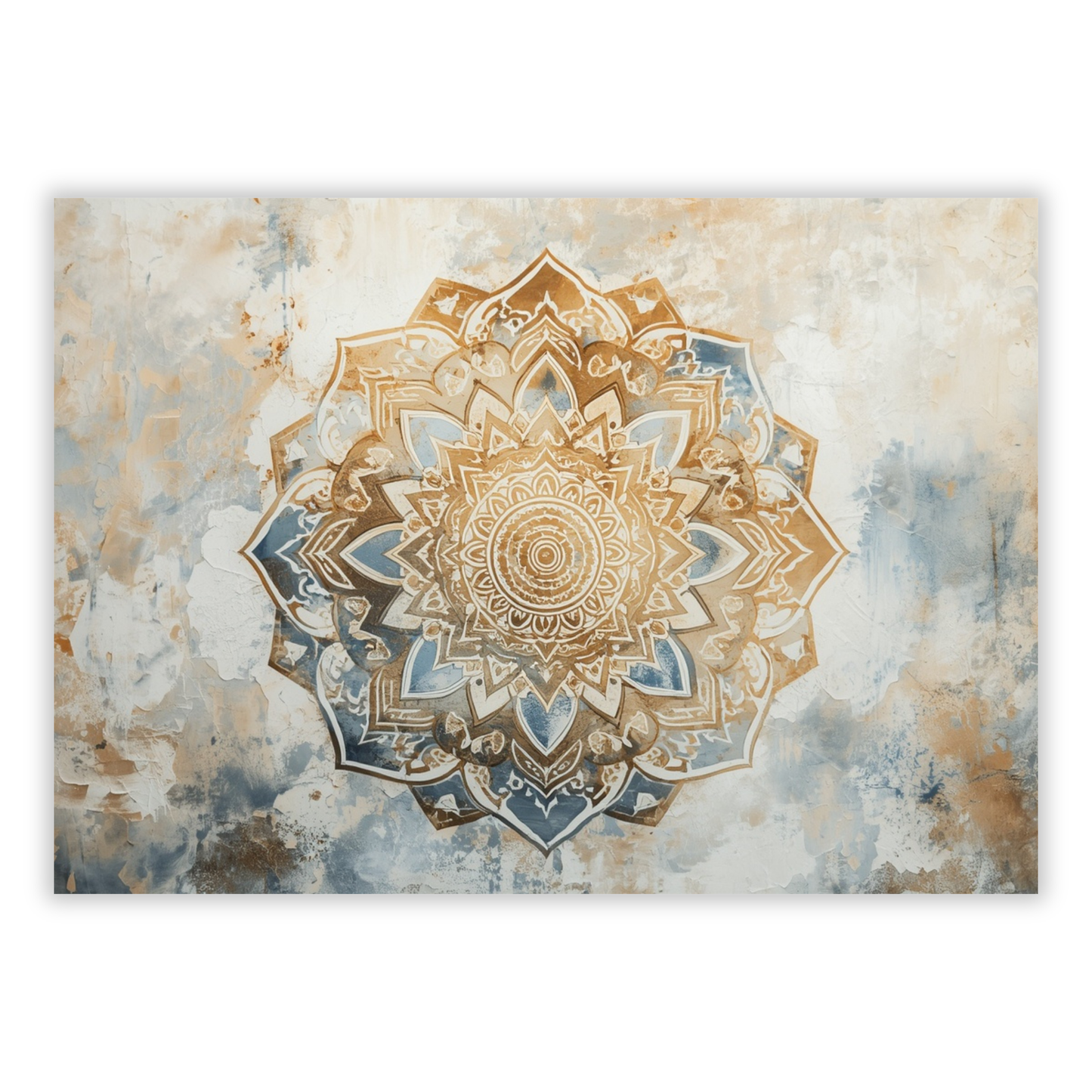 Earth & Ocean Mandala Wall Art Canvas Print