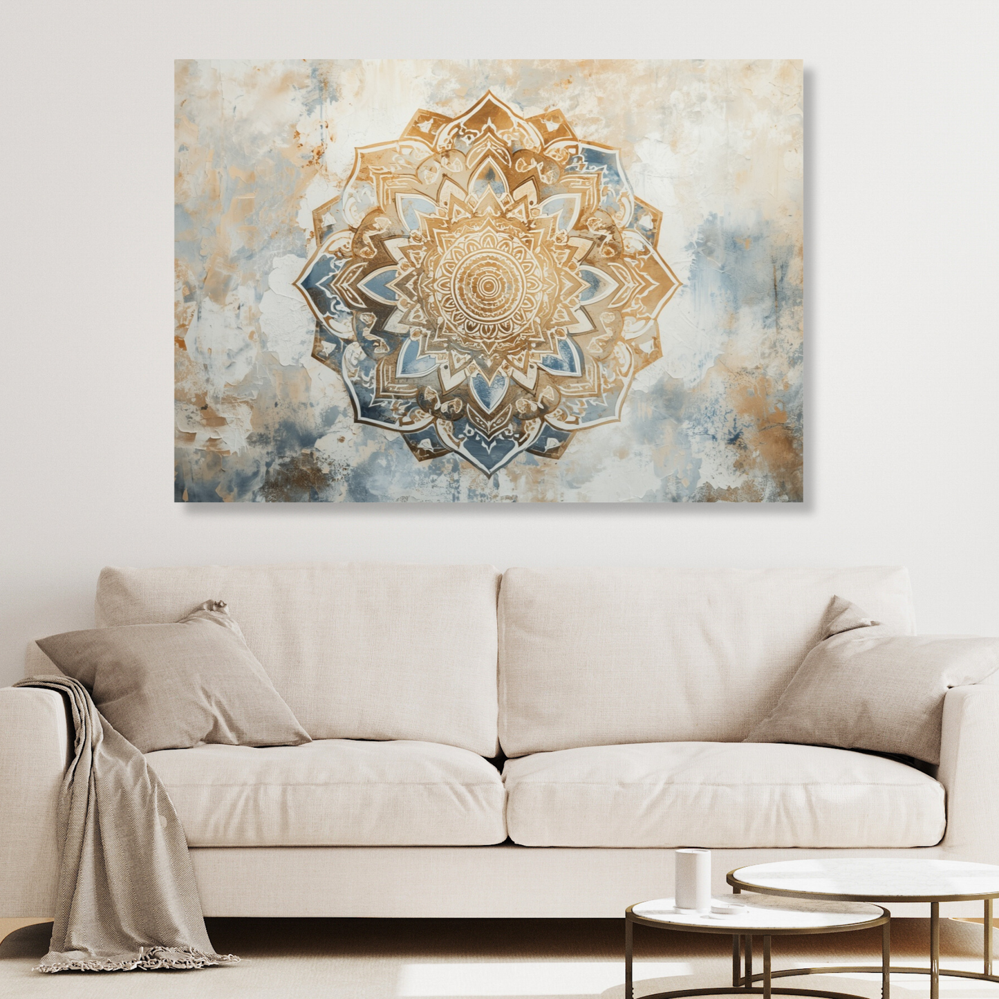 Earth & Ocean Mandala Wall Art Canvas Print