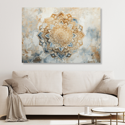 Earth & Ocean Mandala Wall Art Canvas Print