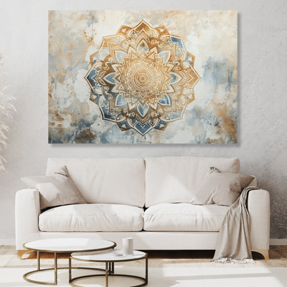 Earth & Ocean Mandala Wall Art Canvas Print