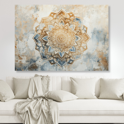 Earth & Ocean Mandala Wall Art Canvas Print