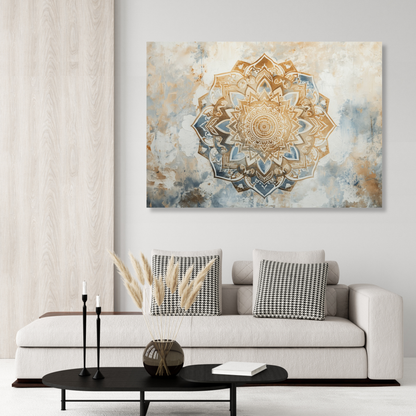 Earth & Ocean Mandala Wall Art Canvas Print