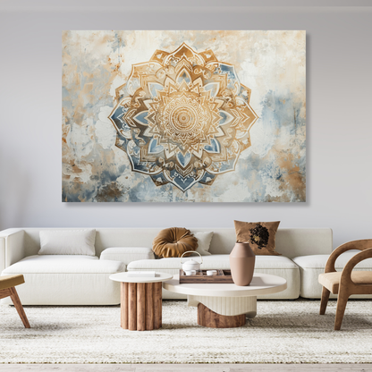 Earth & Ocean Mandala Wall Art Canvas Print