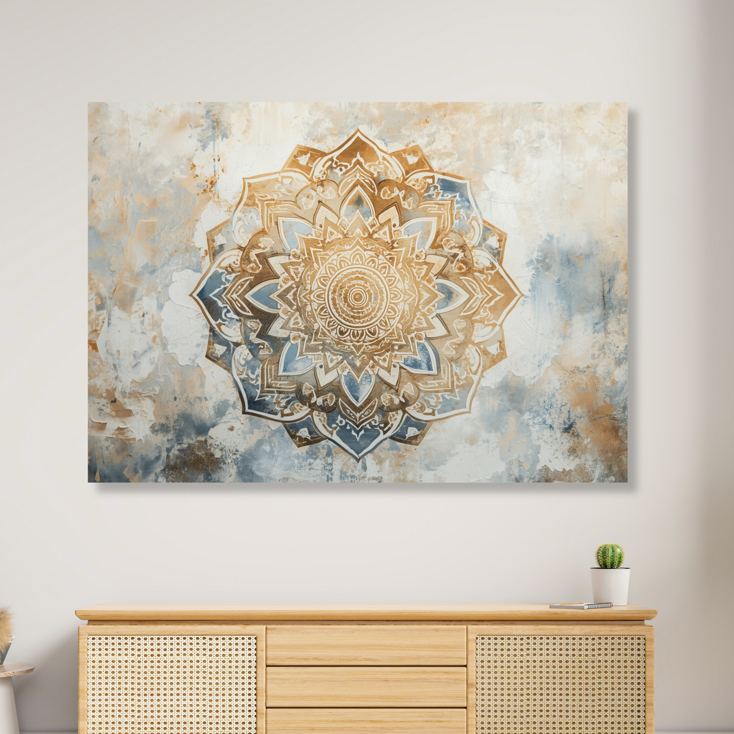 Earth & Ocean Mandala Wall Art Canvas Print