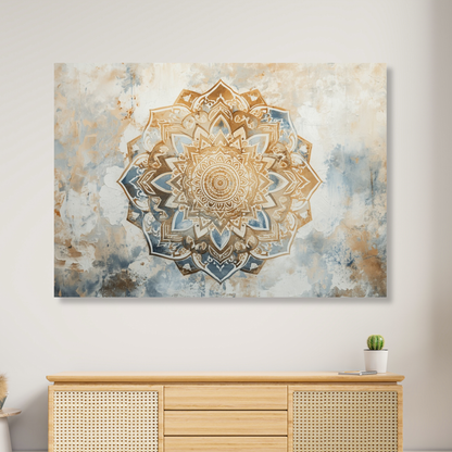 Earth & Ocean Mandala Wall Art Canvas Print