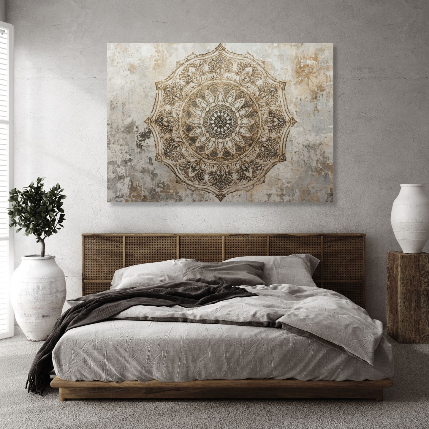 Earth & Spirit Mandala Wall Art Canvas Print