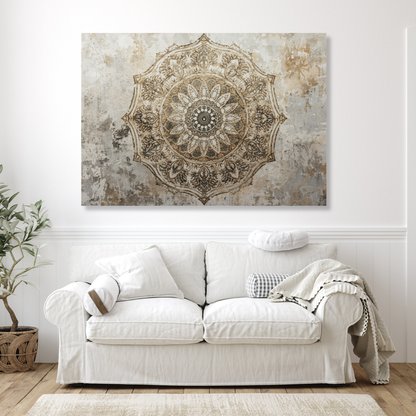 Earth & Spirit Mandala Wall Art Canvas Print