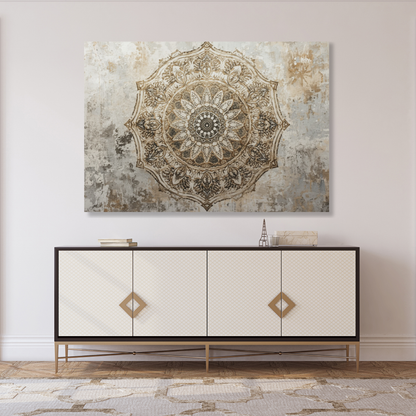 Earth & Spirit Mandala Wall Art Canvas Print