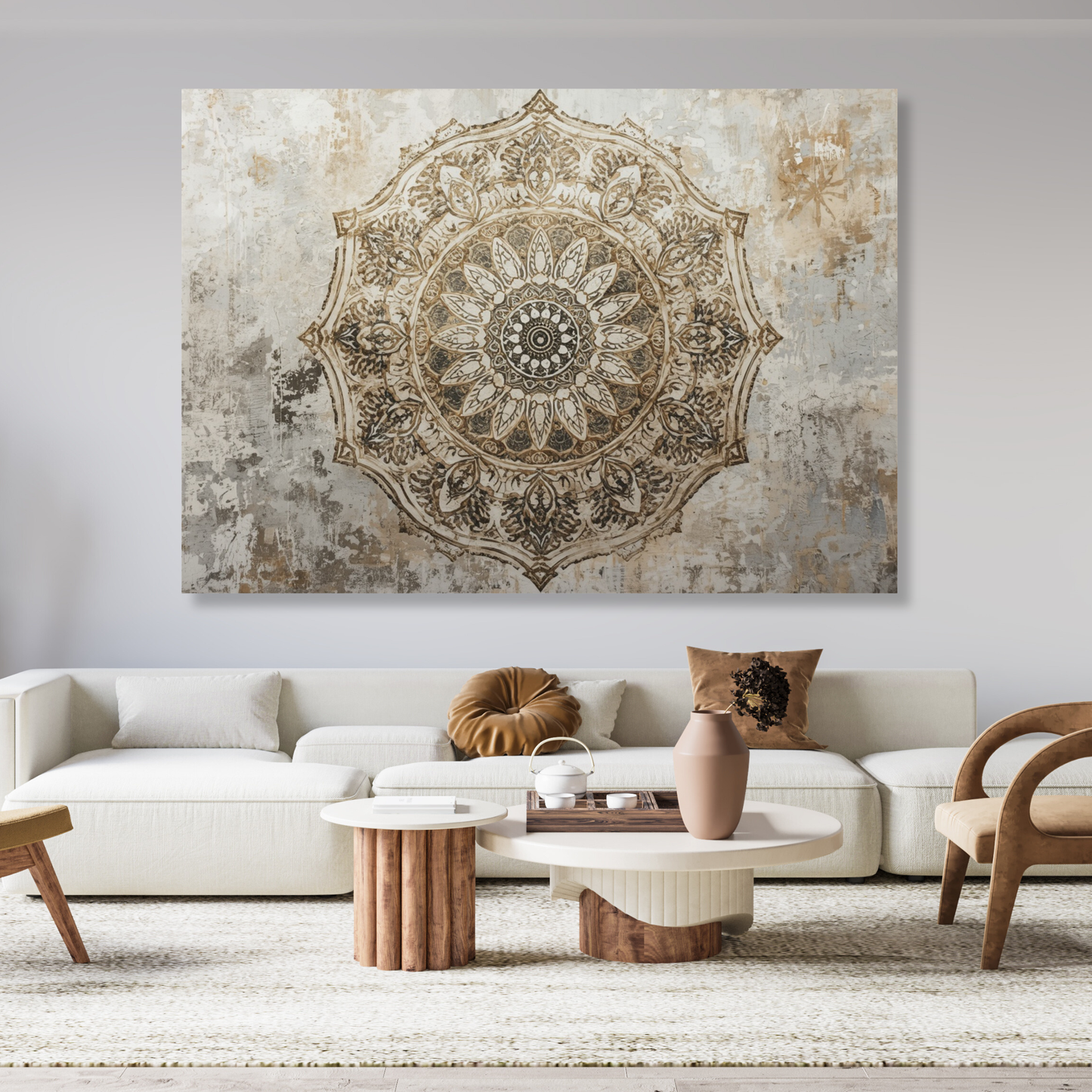 Earth & Spirit Mandala Wall Art Canvas Print