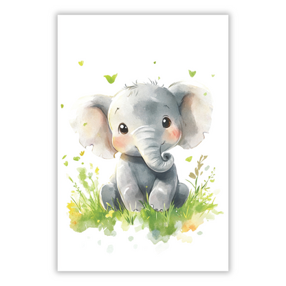Edgar Elephant Canvas Wall Art Print