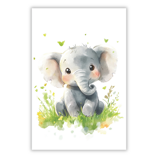Edgar Elephant Canvas Wall Art Print
